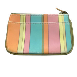 FOSSIL MINI COLORFUL STRIPED WALLET/CHANGE PURSE